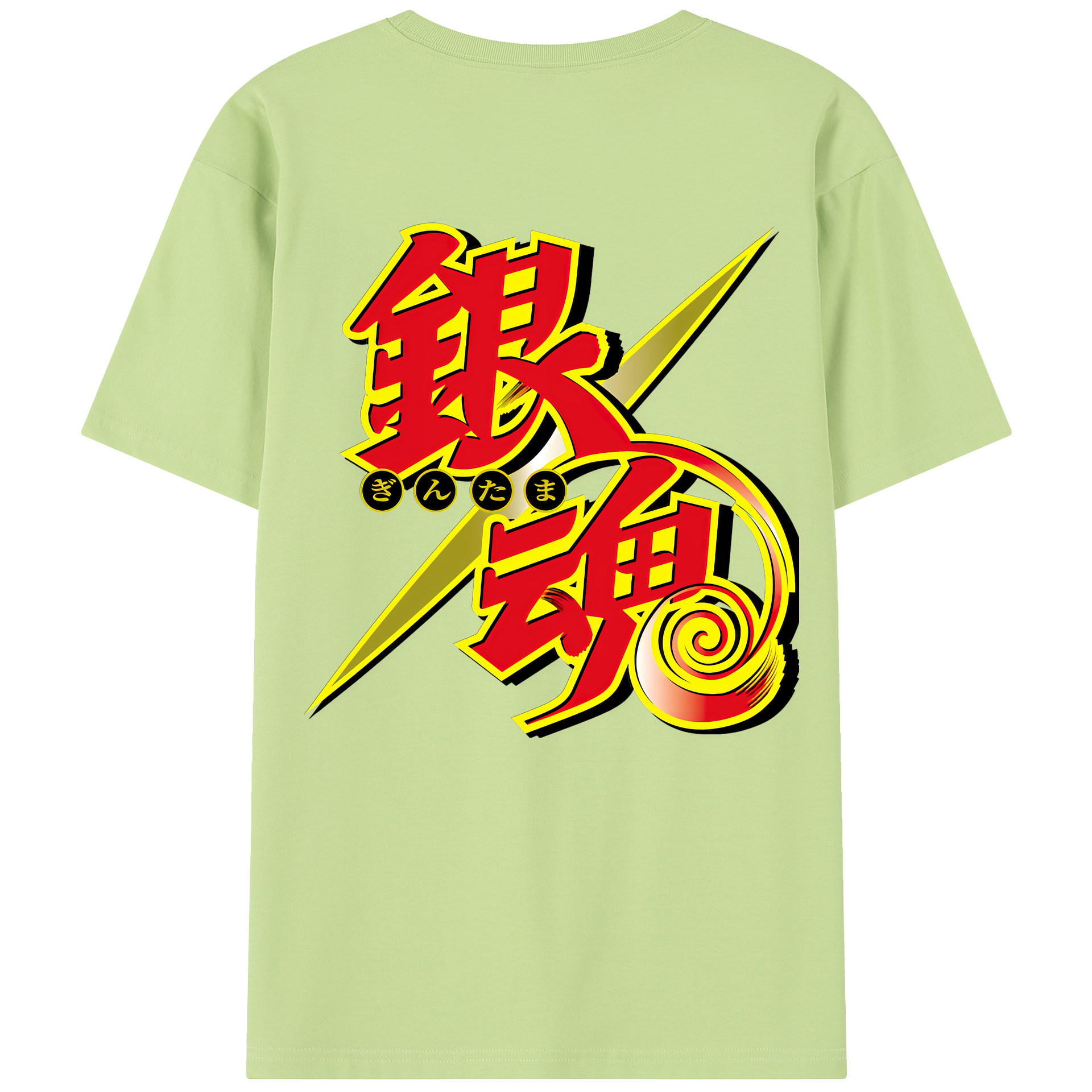 （画像用） ぎんたま 坂田銀時（さかたぎんとき） 神楽 志村新八（しむら しんぱち） GINTAMA Sakata Gintoki Kagura Shimura Shinpachi 綿100％半袖Tシャツ（背面プリント）